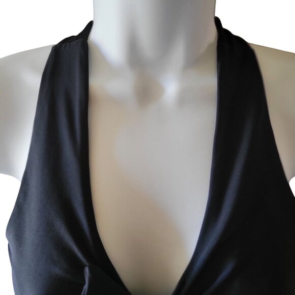 ALBION Black Cross Back Halter Bikini Top Knot - XS - Picture 4 of 10